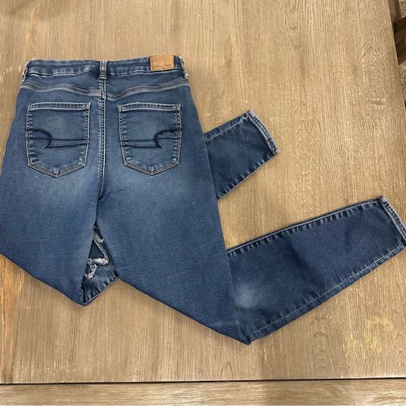 AE American Eagle Next Level Stretch Patched Distressed Jeans - Picture 6 of 14